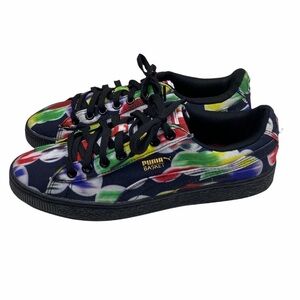 Womens Puma Basket Classic Canvas Blur Sneakers 8.5